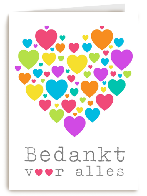 hart van gekleurde hartjes