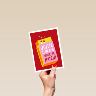 Liefdjeskaart jullie zijn een perfecte match