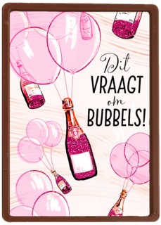 dit vraagt om roze bubbels