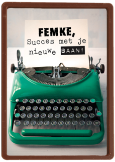 typemachine bericht voor jouw