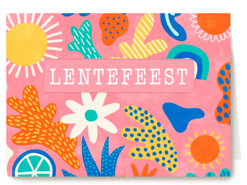 Vrolijke bloemen lentefeest
