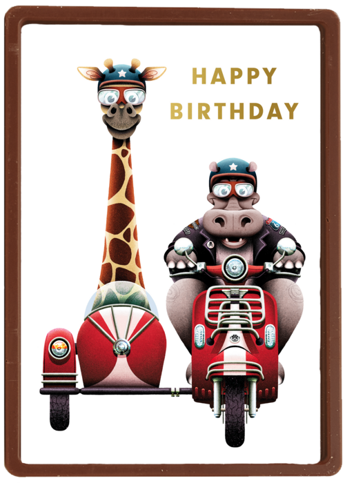 folio happy birthday from hippo and giraffe