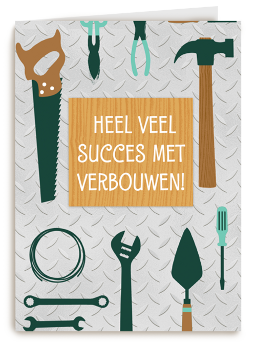 verbouwen kaart heel veel succes met verbouwen