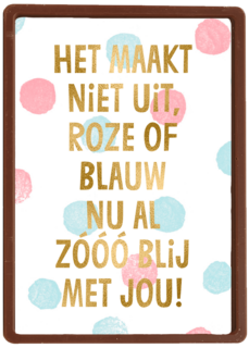 zwangerschap aankondiging het maakt niet uit roze of blauw