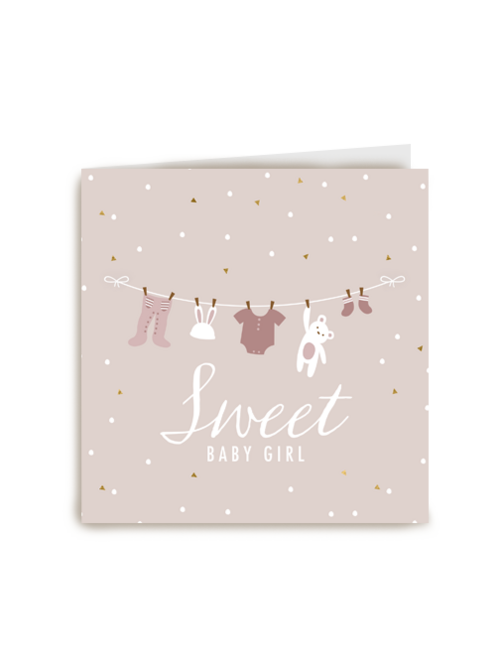 geboorte dochter waslijn babykleertjes