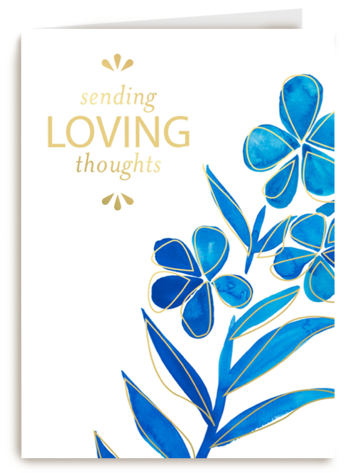 Sterktekaart Engels Sending loving thoughts