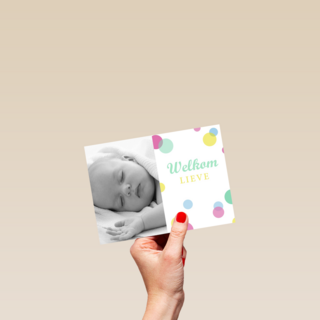 fotokaart welkom lieve kleine