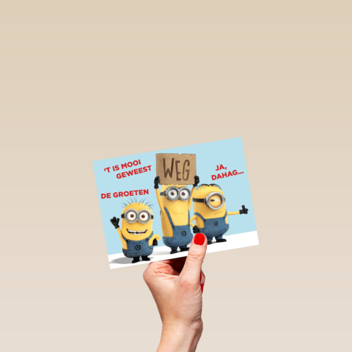 minions weg de groeten dag