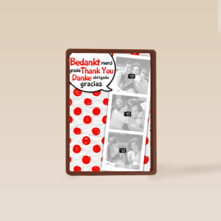 fotokaart rode stippen bedankt thank you danke
