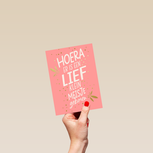 hoera er is een lief klein meisje geboren