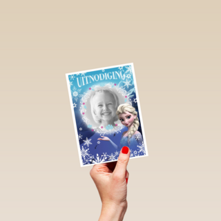 fotokaart frozen uitnodiging elsa