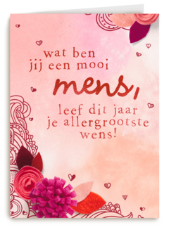 verjaardag kaart wat ben jij een mooie mens