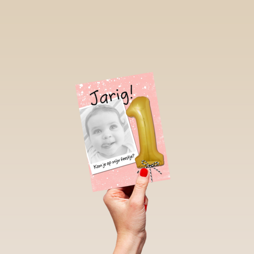 ik vier mijn eerste verjaardag kaart