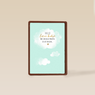 babykaart meerling hallo lieve babys groene achtergrond