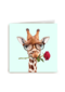 liefdeskaart grappig Giraffe met roos