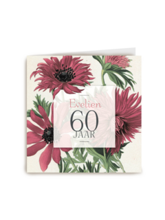 botanical kaart klassieke bloemen kaart