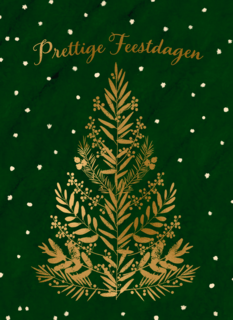 Stijlvolle kerstkaart met kerstboom