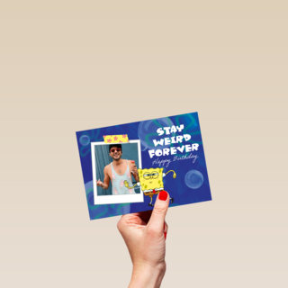 Spongebob Stay Weird Forever fotokaart