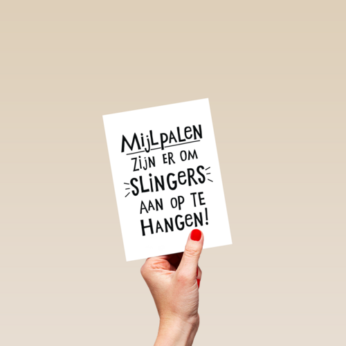 quote kaart mijlpalen zijn er om slingers aan op te hangen
