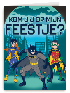 Batman uitnodiging kinderfeestje