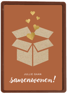 samenwonen kaart doos met liefde