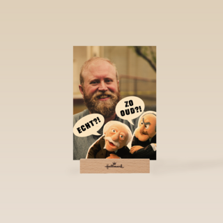 verjaardag kaart muppets foto waldorf statler