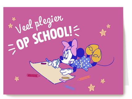 Minnie Mouse veel plezier op school