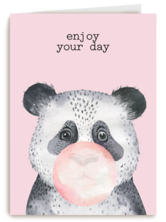 verjaardag kaart hip panda enjoy your day