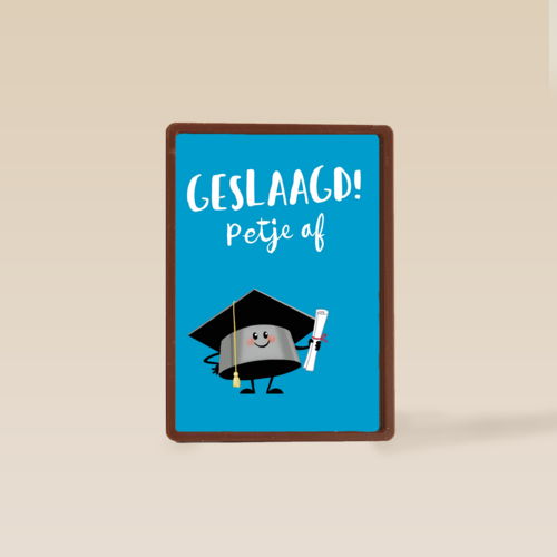 geslaagd petje af