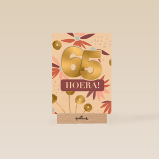 Verjaardagskaart bloemen 65 hoera