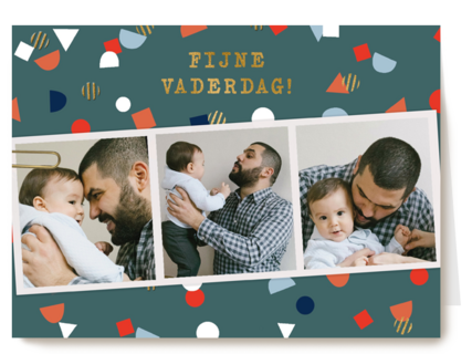Fijne vaderdag fotokaart modern