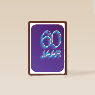 Verjaardagskaart 60 jaar paars