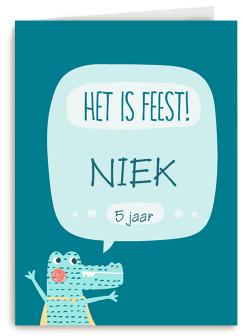 een feestelijke krokodil