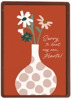 Te laat nog van harte vaas