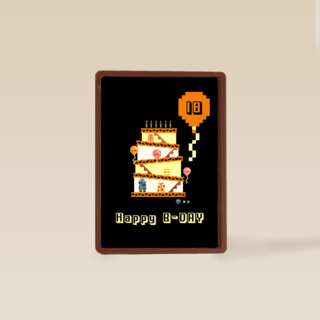 8 bit 18de verjaardagskaart