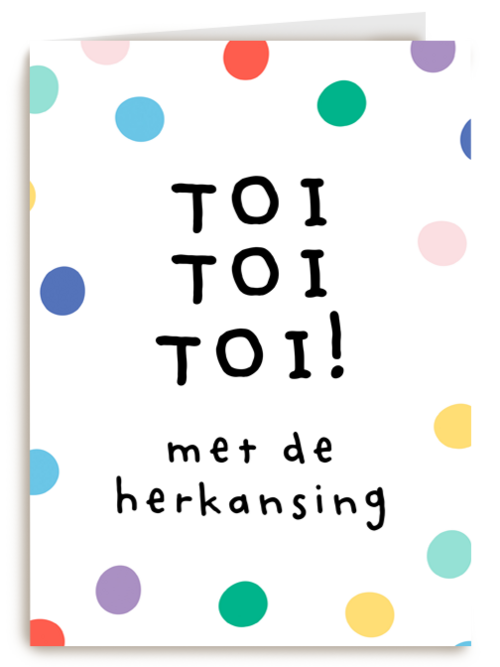 Gezakt kaart toi toi toi met de herkansing
