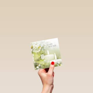 Condoleance kaarsen bloemen