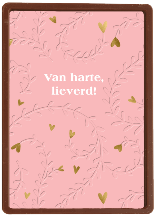 Stijlvolle verjaardagskaart Van harte lieverd