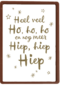 kerstkaart sterren Heel veel ho ho ho en meer hiep hiep hiep