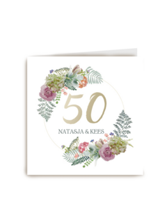 botanical kaart echtvereniging 50 jaar goud