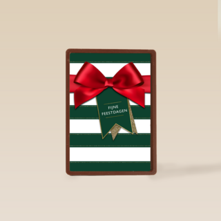 Kerstkaart klassiek label fijne feestdagen