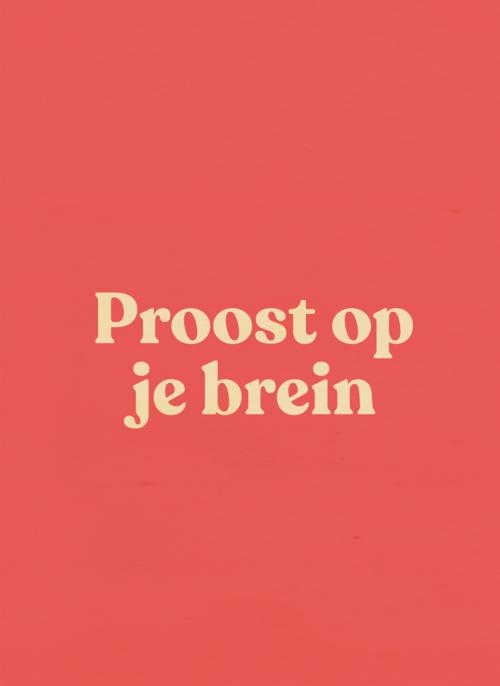 Geslaagd kaart Proost op je brein