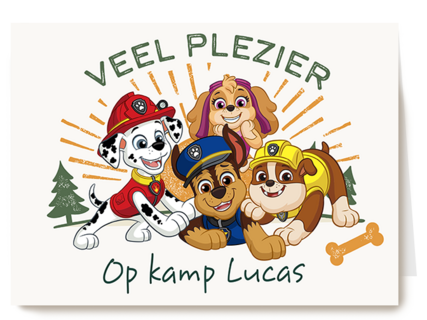 Paw Patrol Veel plezier op kamp