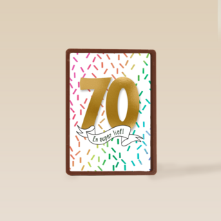 Verjaardagskaart 70 jaar en super lief