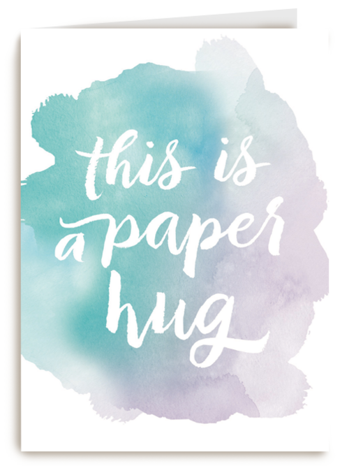 watercolor this is a paper hug