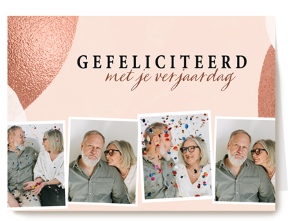 verjaardag kaart foto stijlvol
