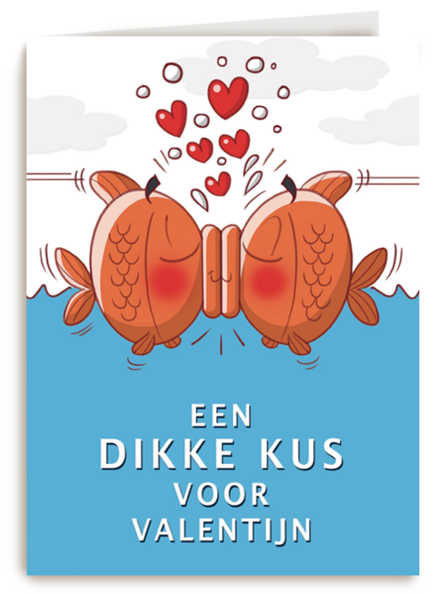 vissen een dikke kus voor valentijn