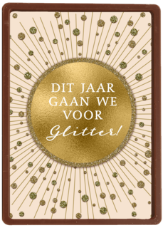 Kerstkaart dit jaar gaan we voor glitter