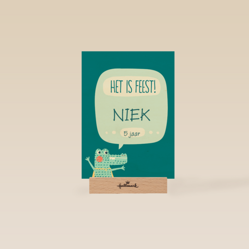 een feestelijke krokodil