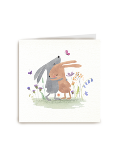 Condoleance konijntjes knuffelen